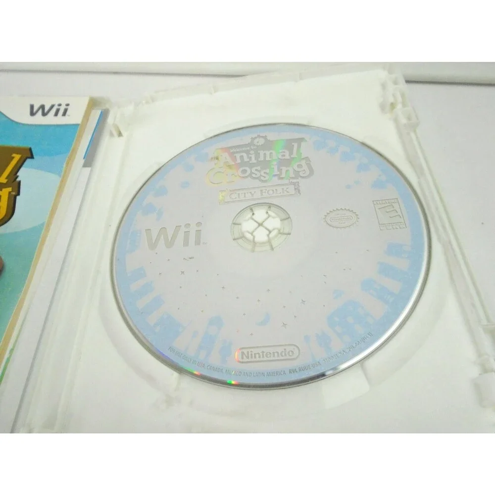 Animal Crossing City Folk Nintendo Wii CIB Complete Authentic Tested and working